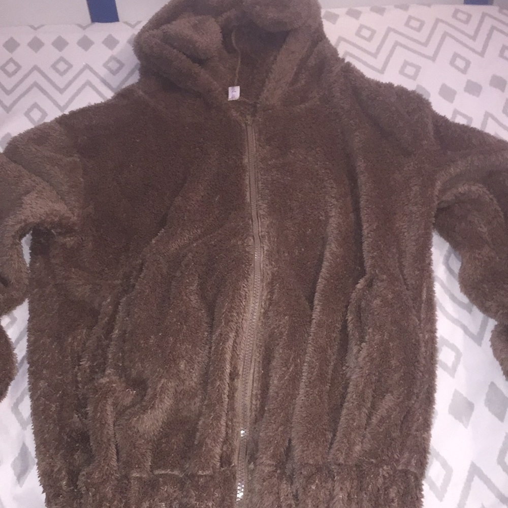 Zip Up Bear Hoodie